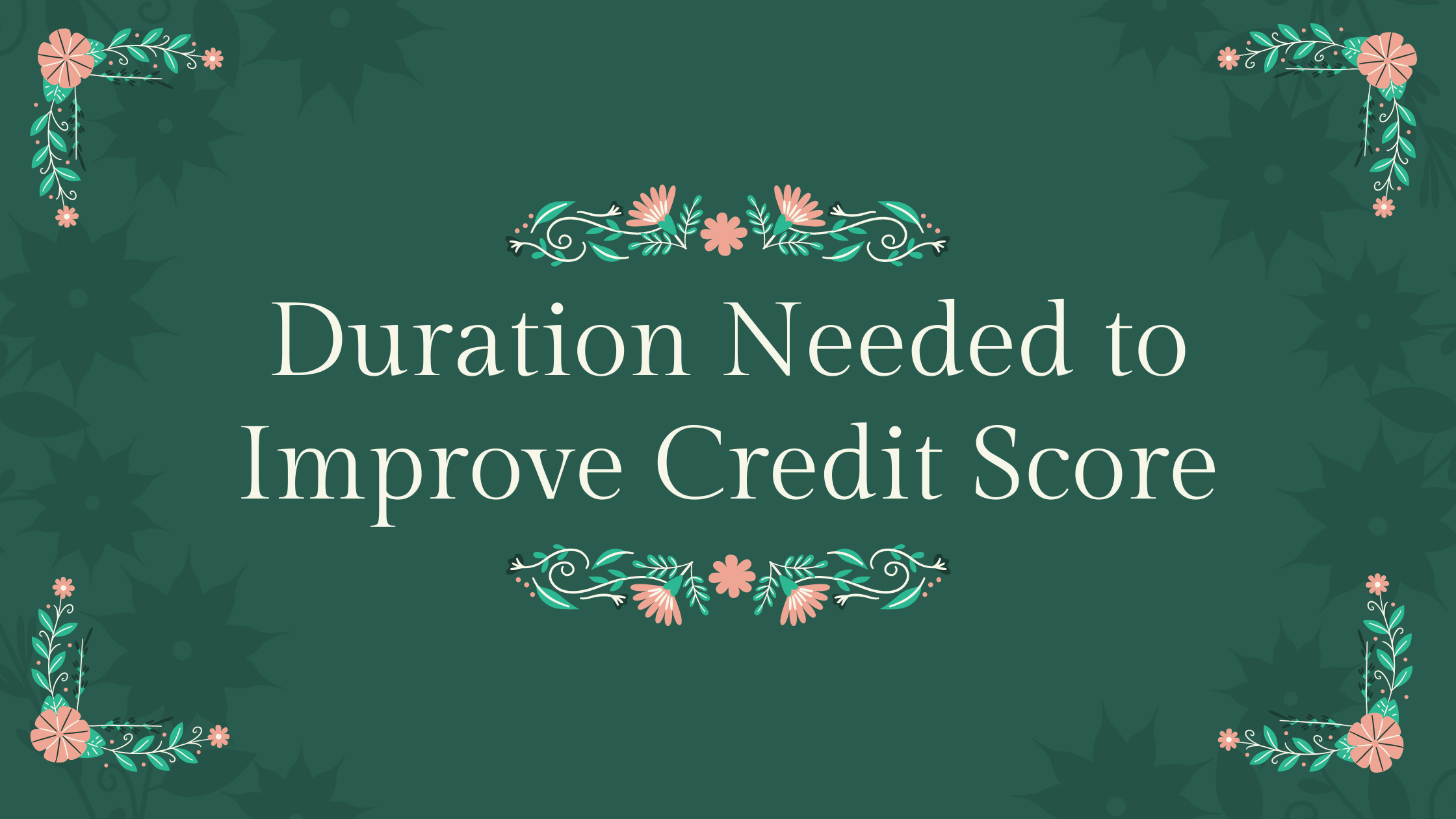 Improve Credit Score