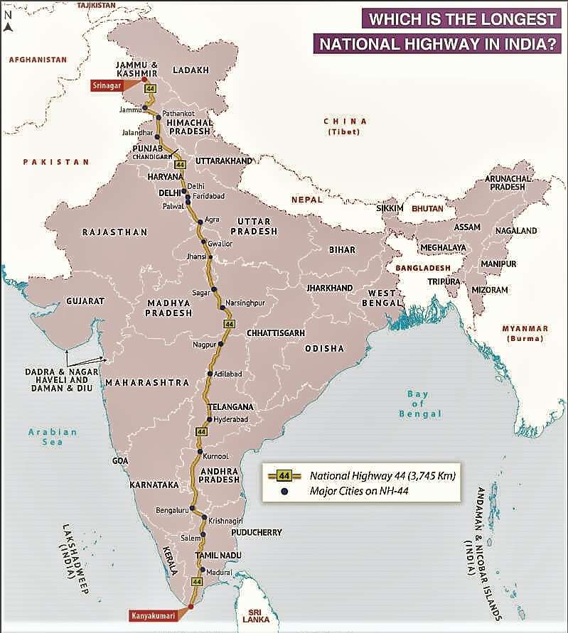 indian national highway map