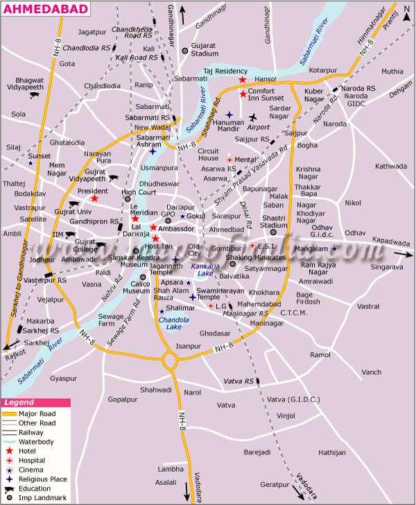 smart city ahmedabad map