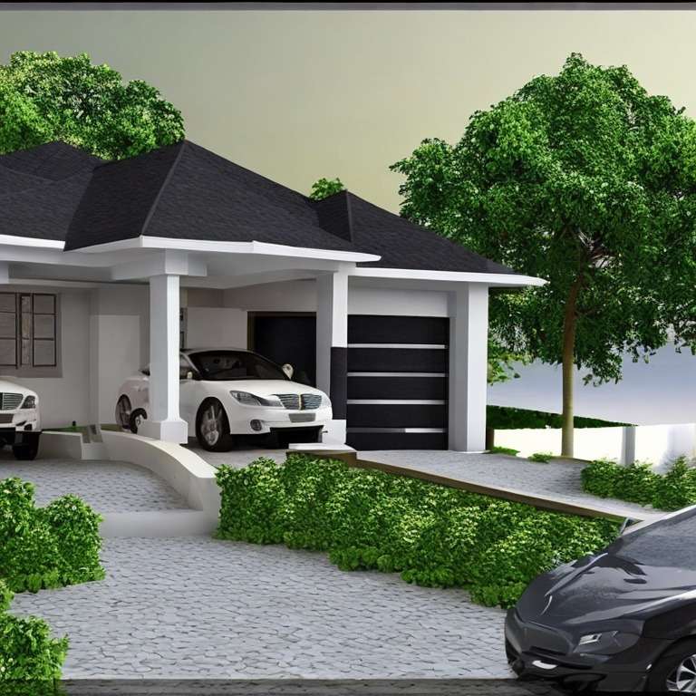 3D Elevation Design  Normal House Front Elevation
