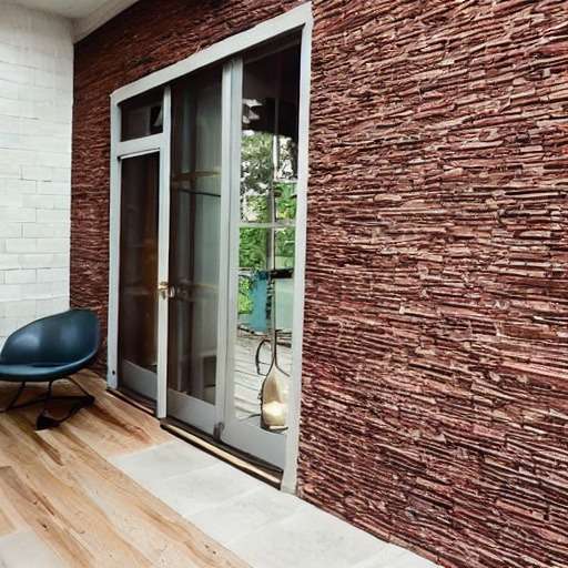 Combination of Exposed Aggregate Finish and Brick Wall Design