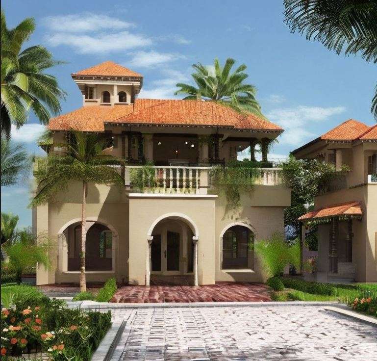 indian village house designs in the mediterranean style