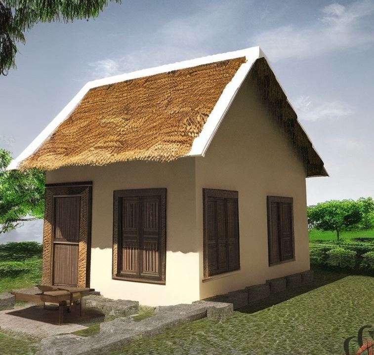 old basic village home design