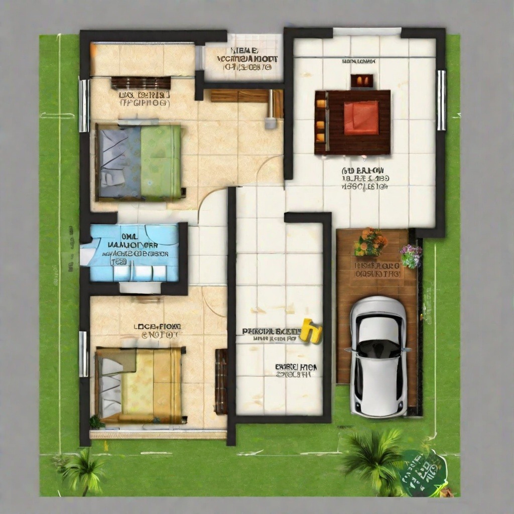 A North-Facing-1 BHK House Plan