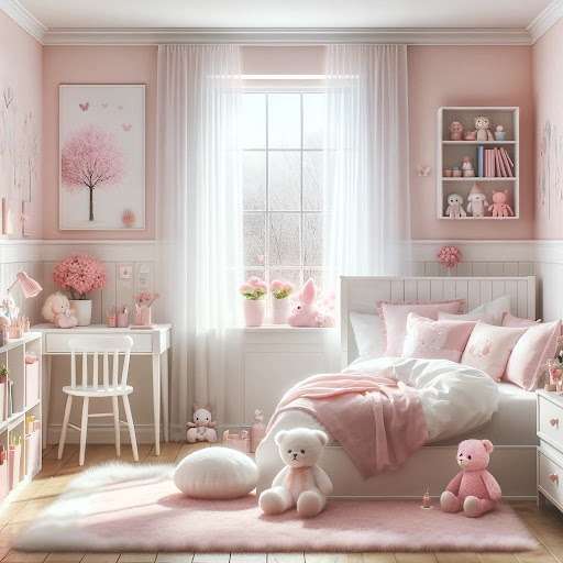 Pastel Pink and White Colour Combination