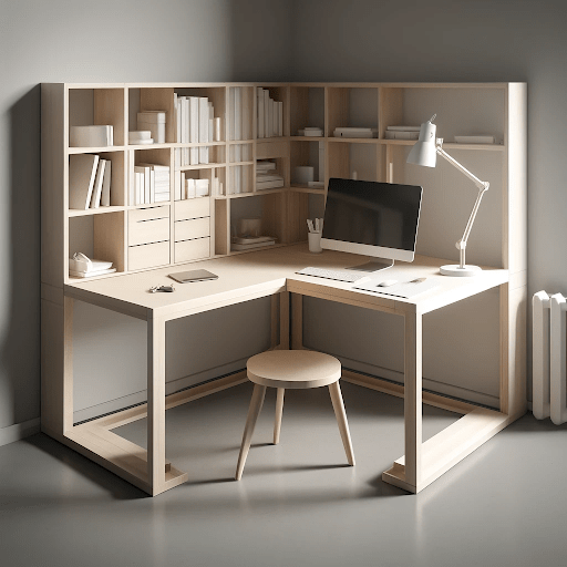 Corner Study Table Design