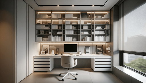 Floor to Ceiling Study Table Design