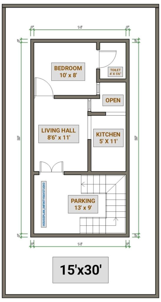 15x30 House Plan