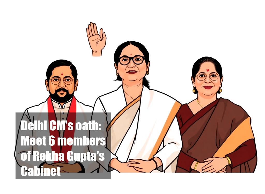 Delhi new CM's oath : Meet 6 members of Rekha Gupta's Cabinet