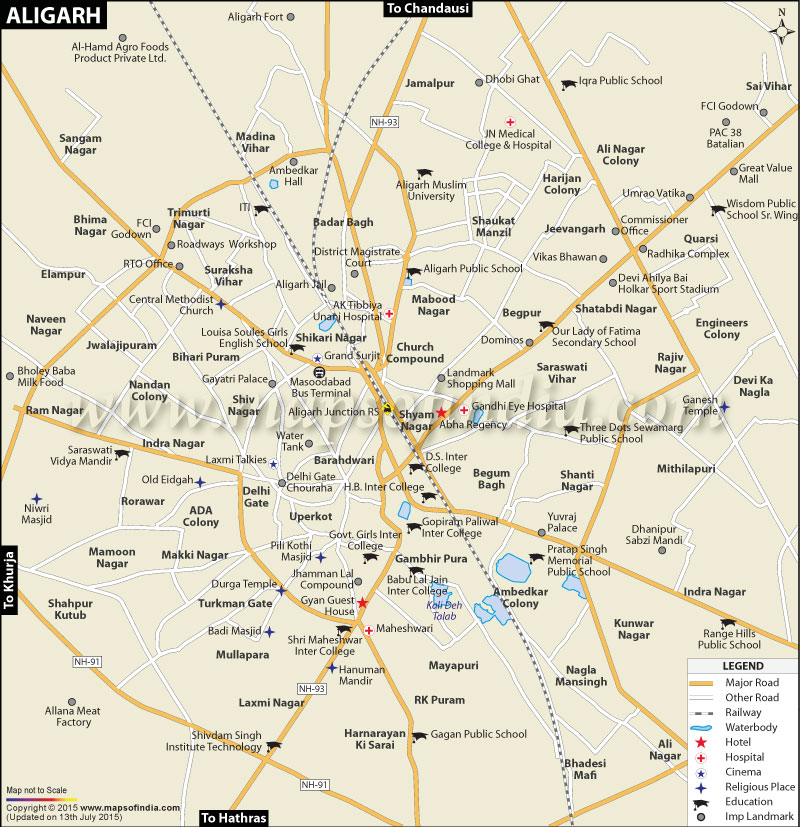 smart city aligarh map